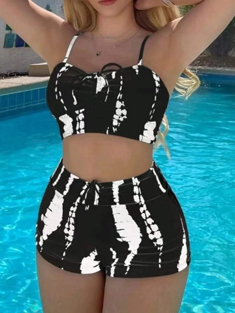 High Waist Drawstring Bikini