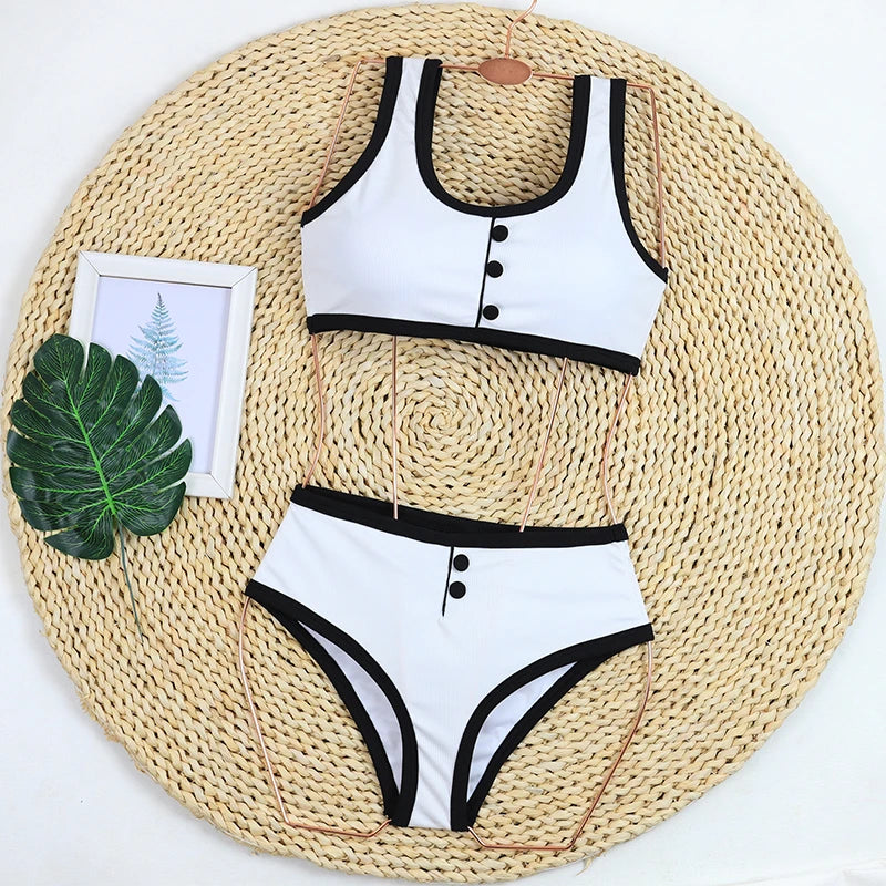 Woman Ribbed Two-piece Bikini Set